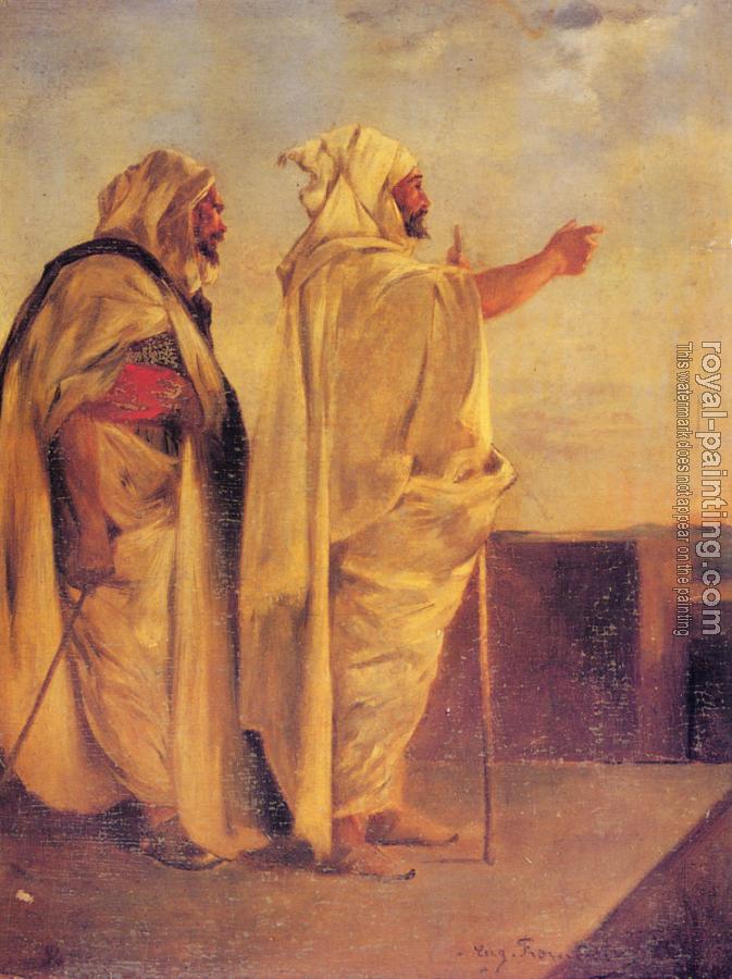Eugene Fromentin : Two Arabs On A Terrace Eugene Fromentin : Two Arabs On A Terrace